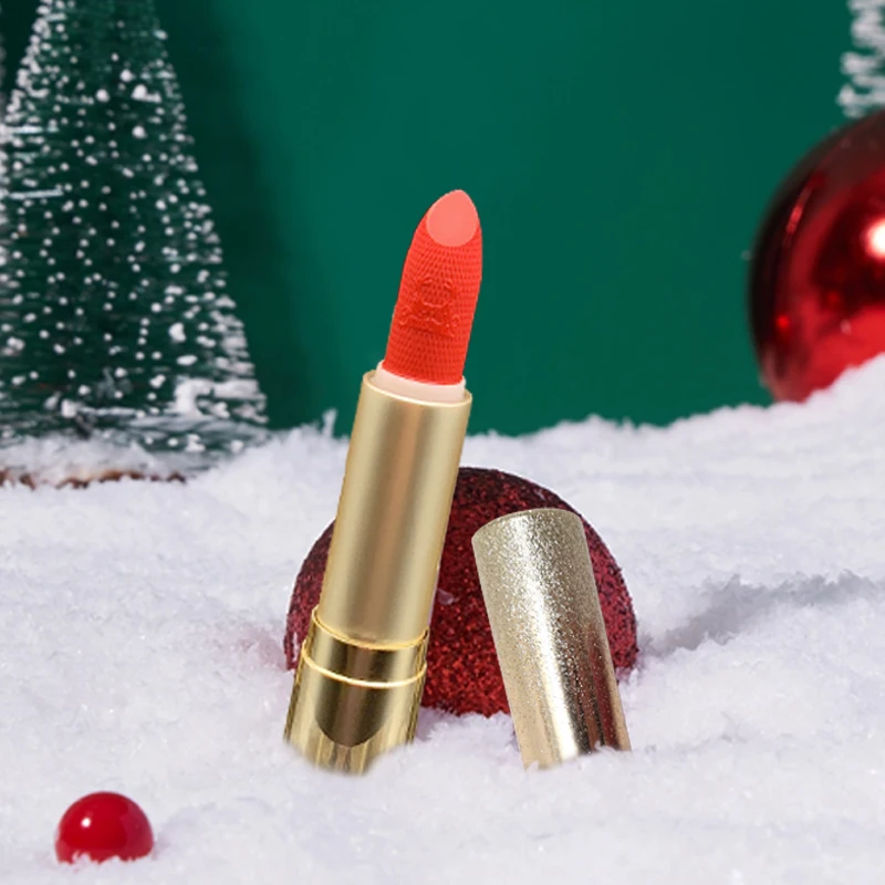 Luxury gift Gift High Pigment good quality golden Matte Waterproof Red Cosmetic Lipstick