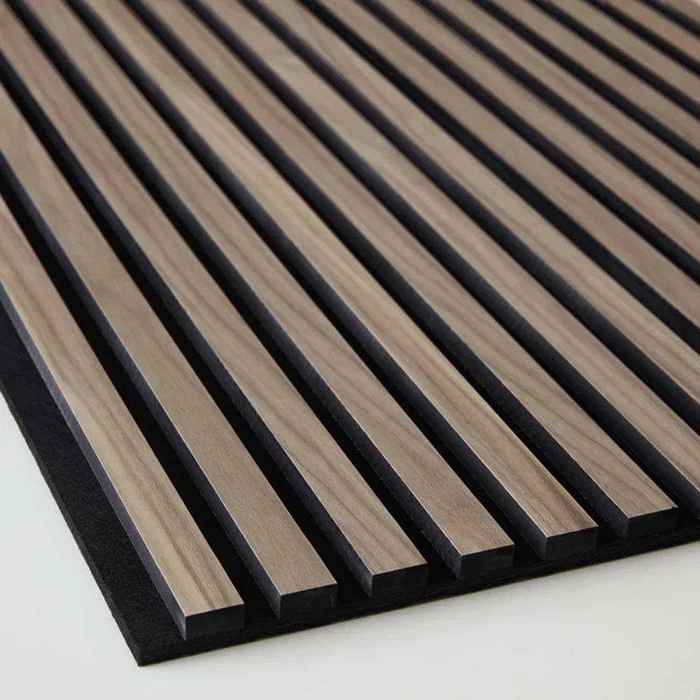 High Density Wood acoustic treatments Polyester Pet MDF slatted wall panels Sound Acoustic mdf Wood Panel