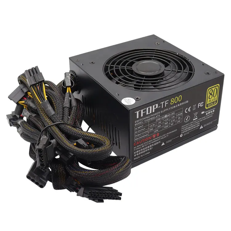 Wholesale 650w 750w 850w 1000w PC PSU Power Supply Quiet 120MM Fan 20 + 4Pin ATX Computer Power Supply