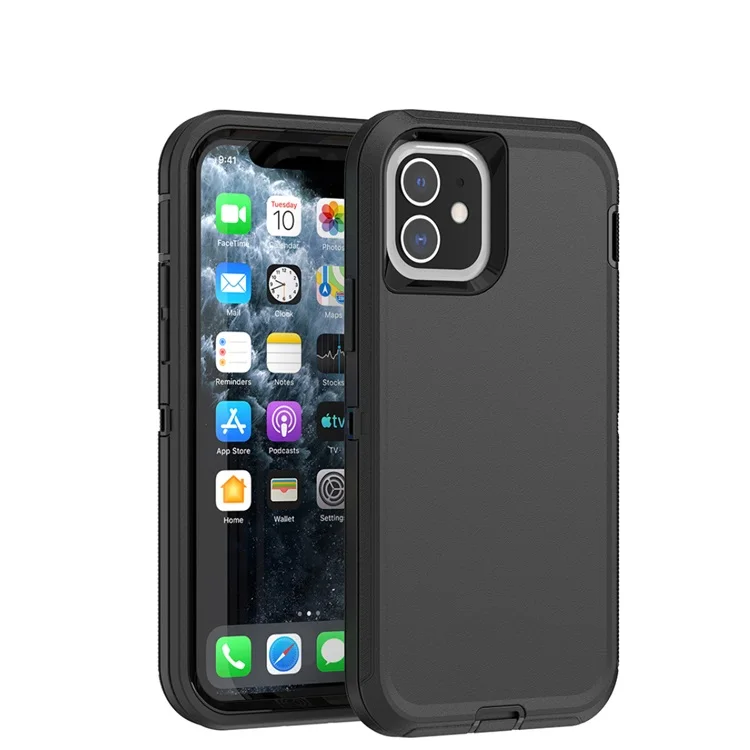 Defender Case For iPhone 14 Pro Max 13 Heavy Duty Triple Layer Full Body Rugged Armor Shockproof Phone Cover + Belt Clip Holster