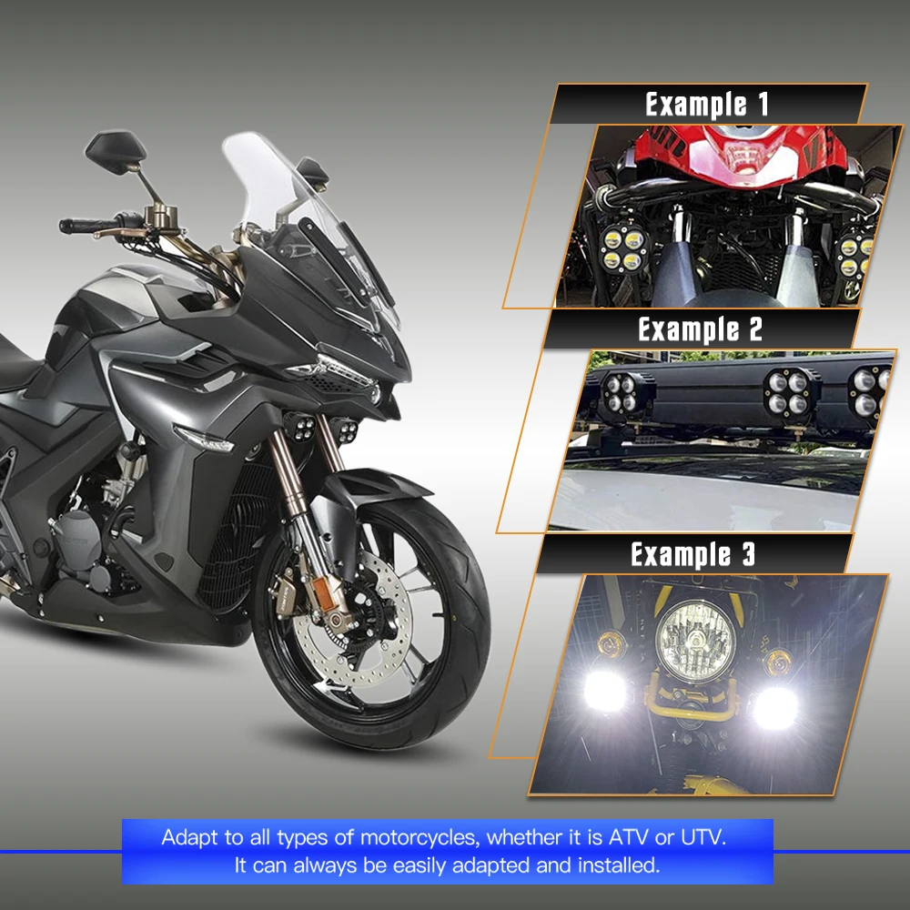 60W Spot fog Work Light Truck Car Vehicle Bumper White Yellow Dual Color Offroad 4X4 Auxiliary 3 Inch Mini Led Driving Light