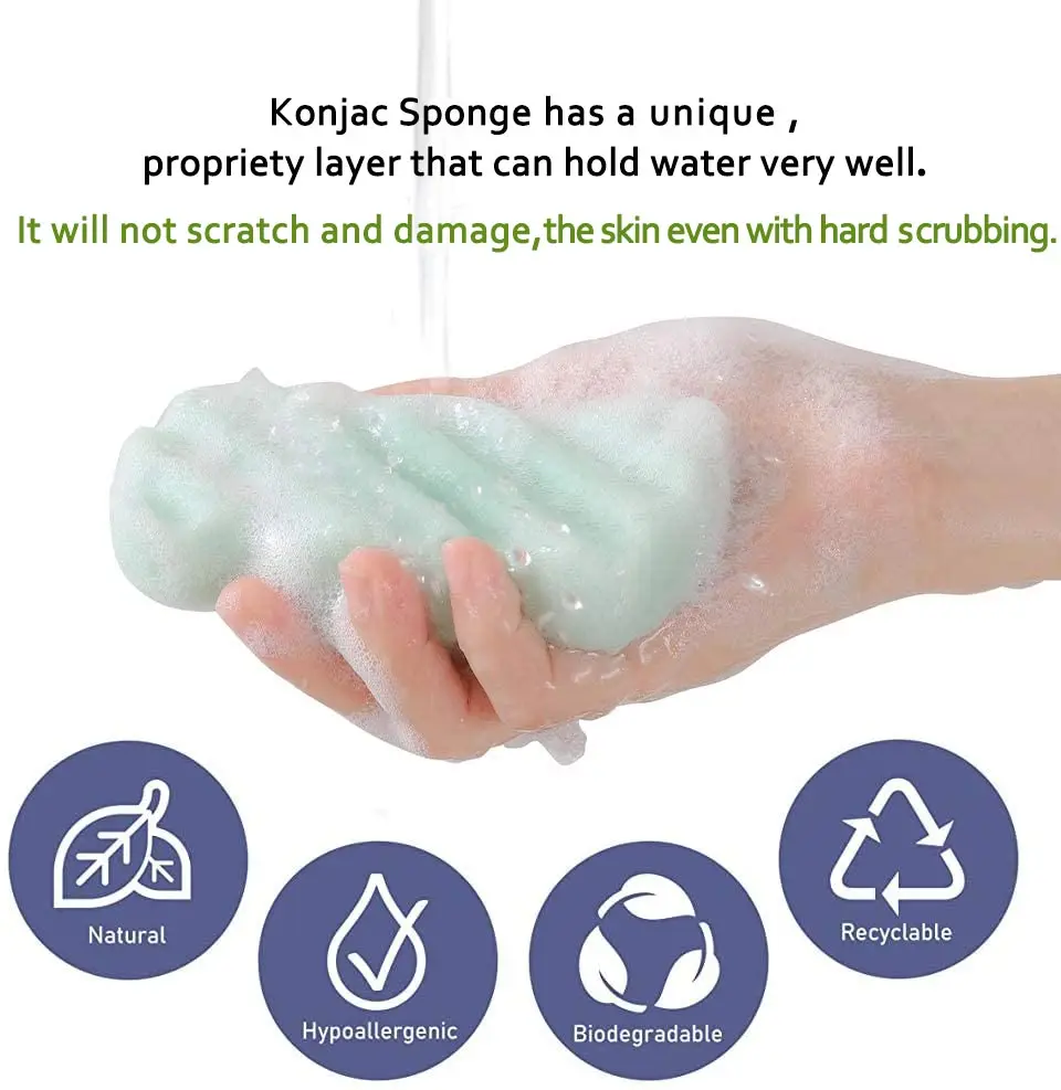 Konjac Sponge Private Label Black Compressed Face Body Cleansing Konjac Sponge Biodegradable Natural With Box