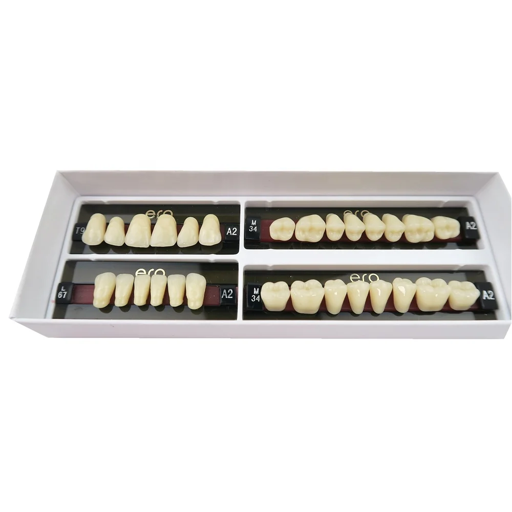 Зубные накладные зубы 3-х слойные Передние Задние из синтетической смолы