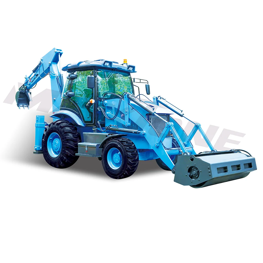 4x4 Backhoe Small Wheel Loader Mobile Type Backhoe Loader Front Loader 4 Wheel Drive