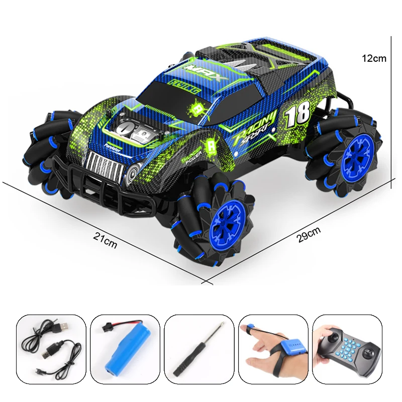 ZIGOTECH Watch Control Gesture Sensing Crawler Rock Monster Truck Toys 360 Stunt Rc Car