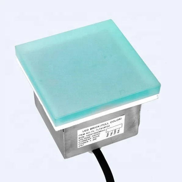 
Outdoor IP67 IK10 10x10 cm 12V 24V recessed floor led paver light 