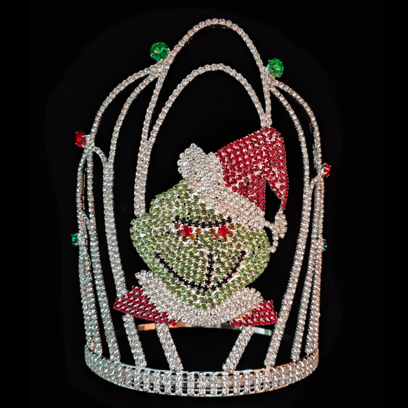 Christmas Custom Crown Rhinestone Large Crown For Winner