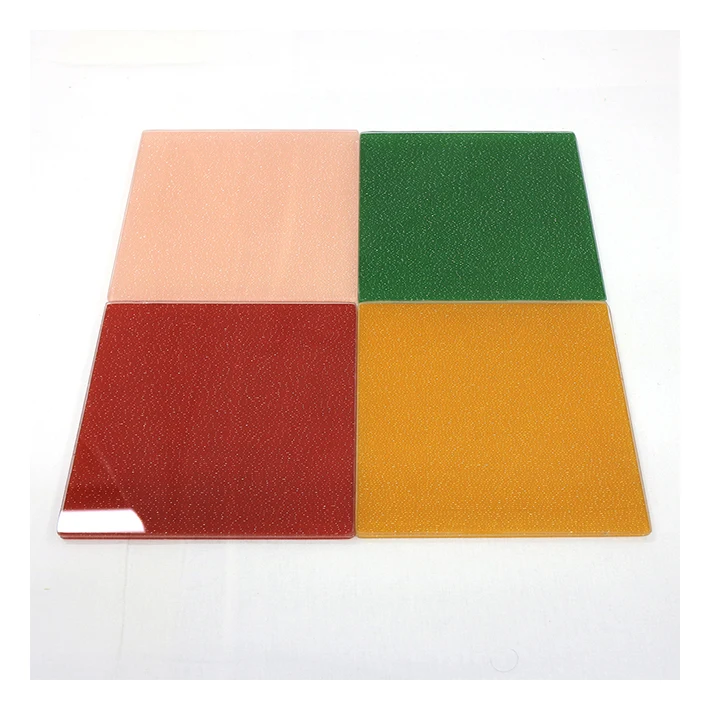 Flat polished living room silk screen tempered laminated glass