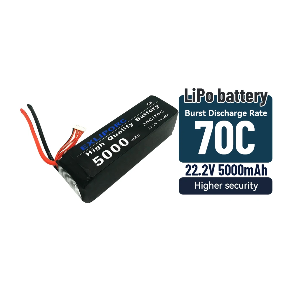 Manufacture 5000mah 6000mah 8000mah 6s rc lipo battery for rc helicopter long cycle life
