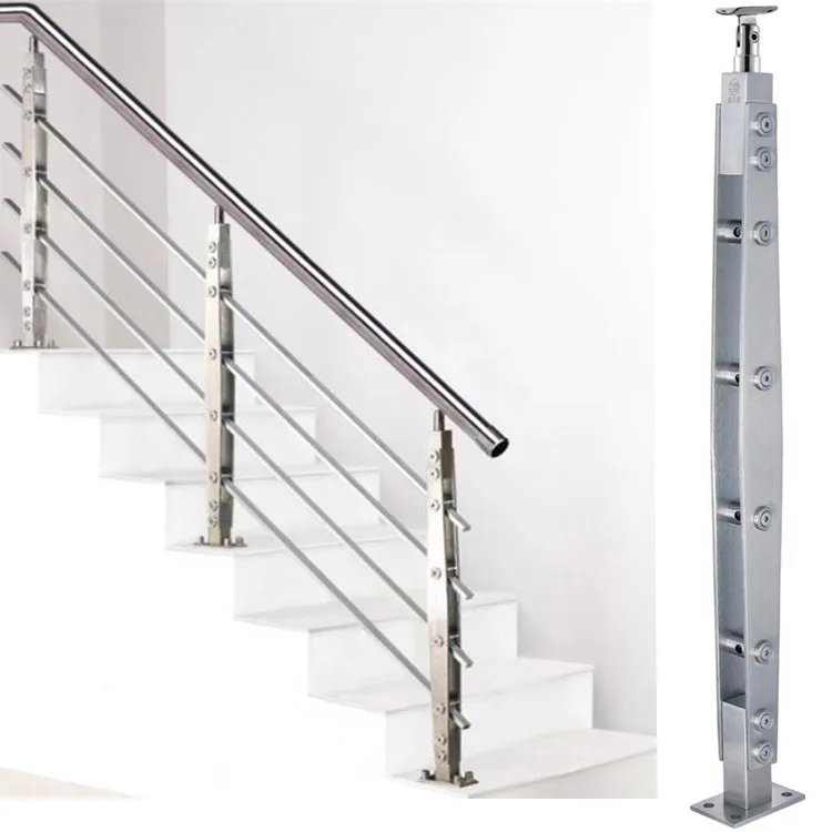 Customized Metal Aluminum Stair Railing stainless steel aluminum alloy railing Balustrade Handrail