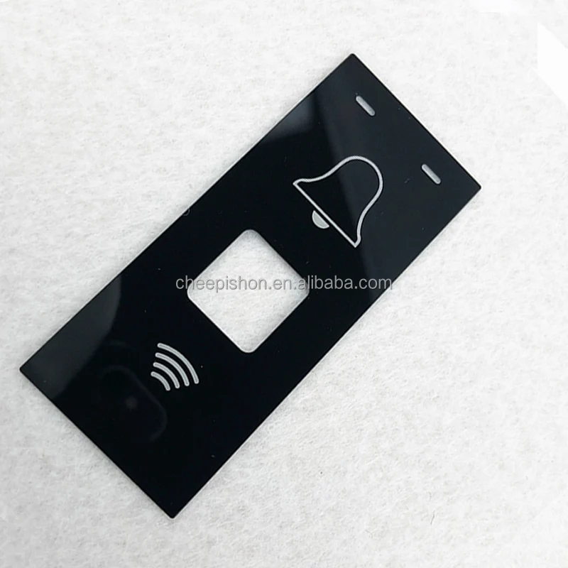 elevator control system button window switch glass custom made black silk screen Smart touch sensing tempered glass