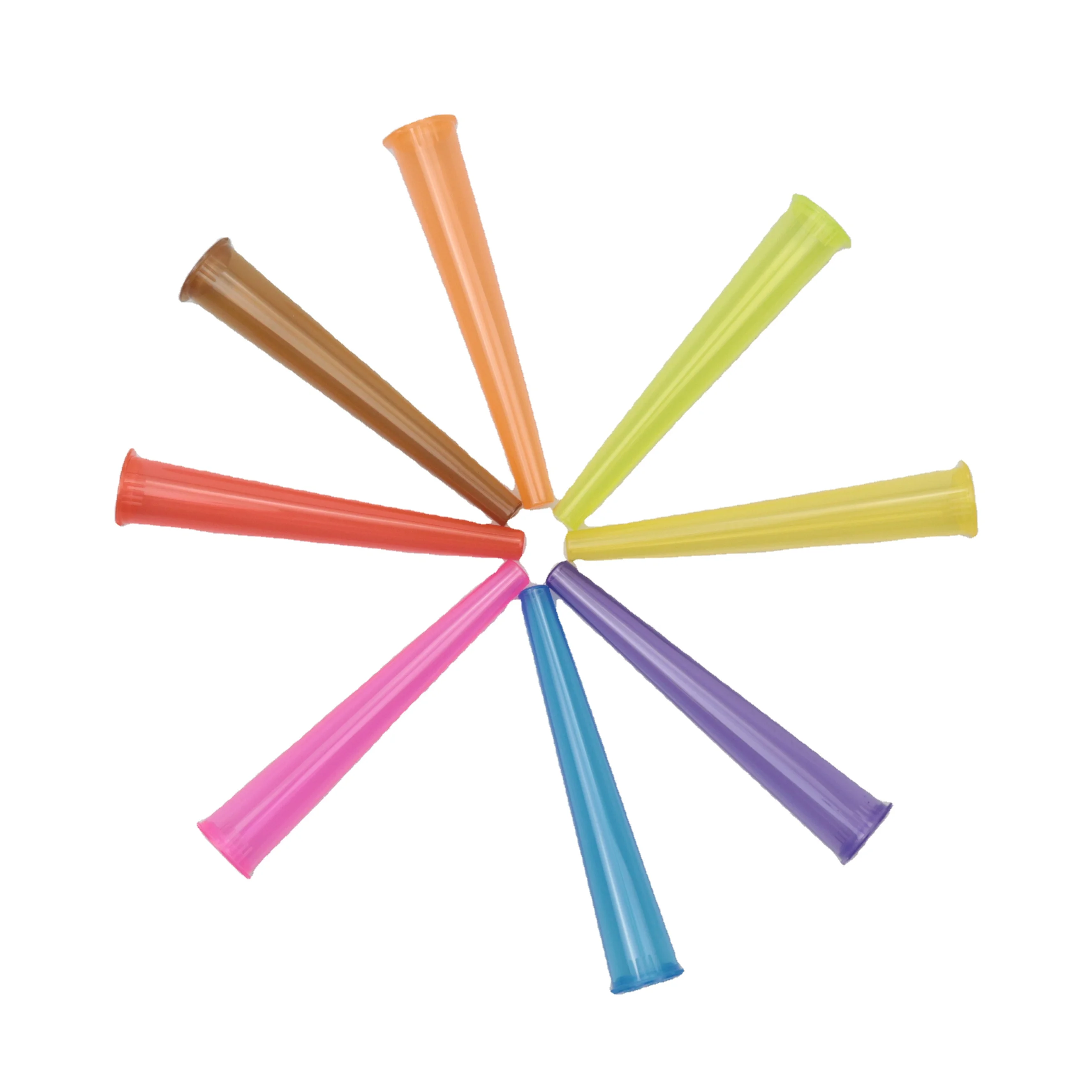 Cigar Packaging Child Resistant Plastic Conical Cone Tubes 120mm Pop Top Holder Tube Pop Top Pre Rolling Tube