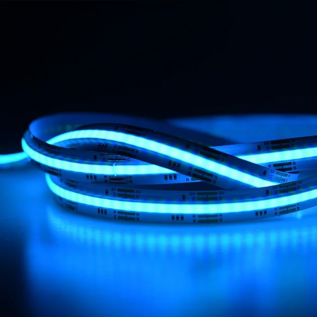 Новая многоцветная высокоскоростная трансмиссионная полоса RGB DC5V цифровая интеллектуальное управление высокой интенсивности световая лента