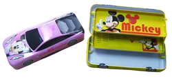 China factory hot sale durable customised car shape metal tin pencil case box