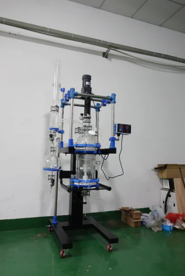 Lab 20 50 100 200L vacuum distillation Jacketed double layer glass reactor stirred tank reaction kettle vessel