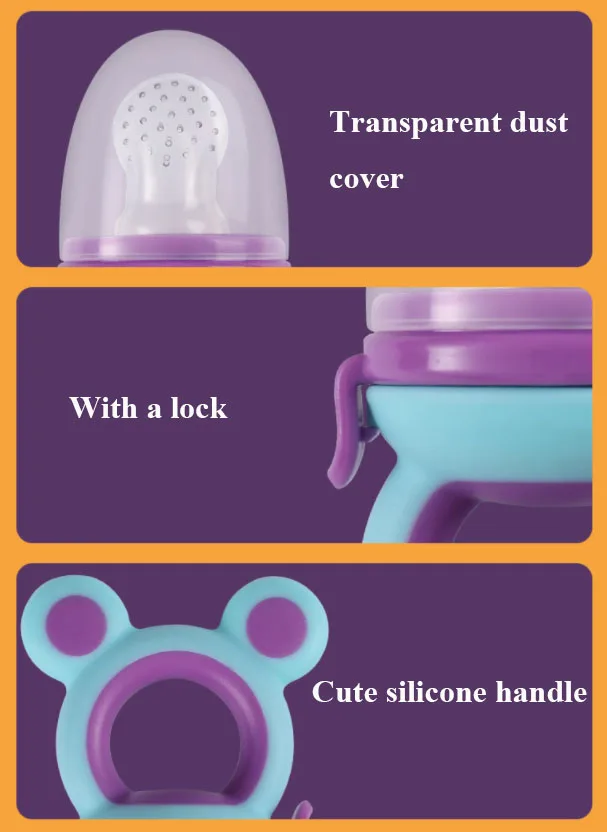 Toddler baby fruit feeder pacifier food grade Nibbler Feeder silicone Toddler food grade Infant Nipple holder for kids