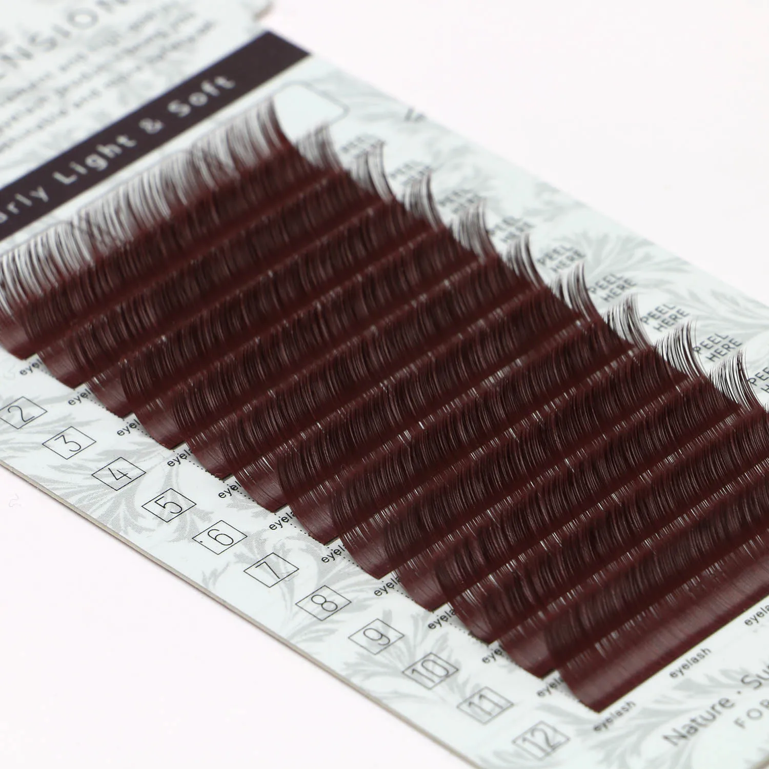 
Private Label Individual Korean Silk Soft Siberian Mink Volume colored Eyelash Extension Lashes 