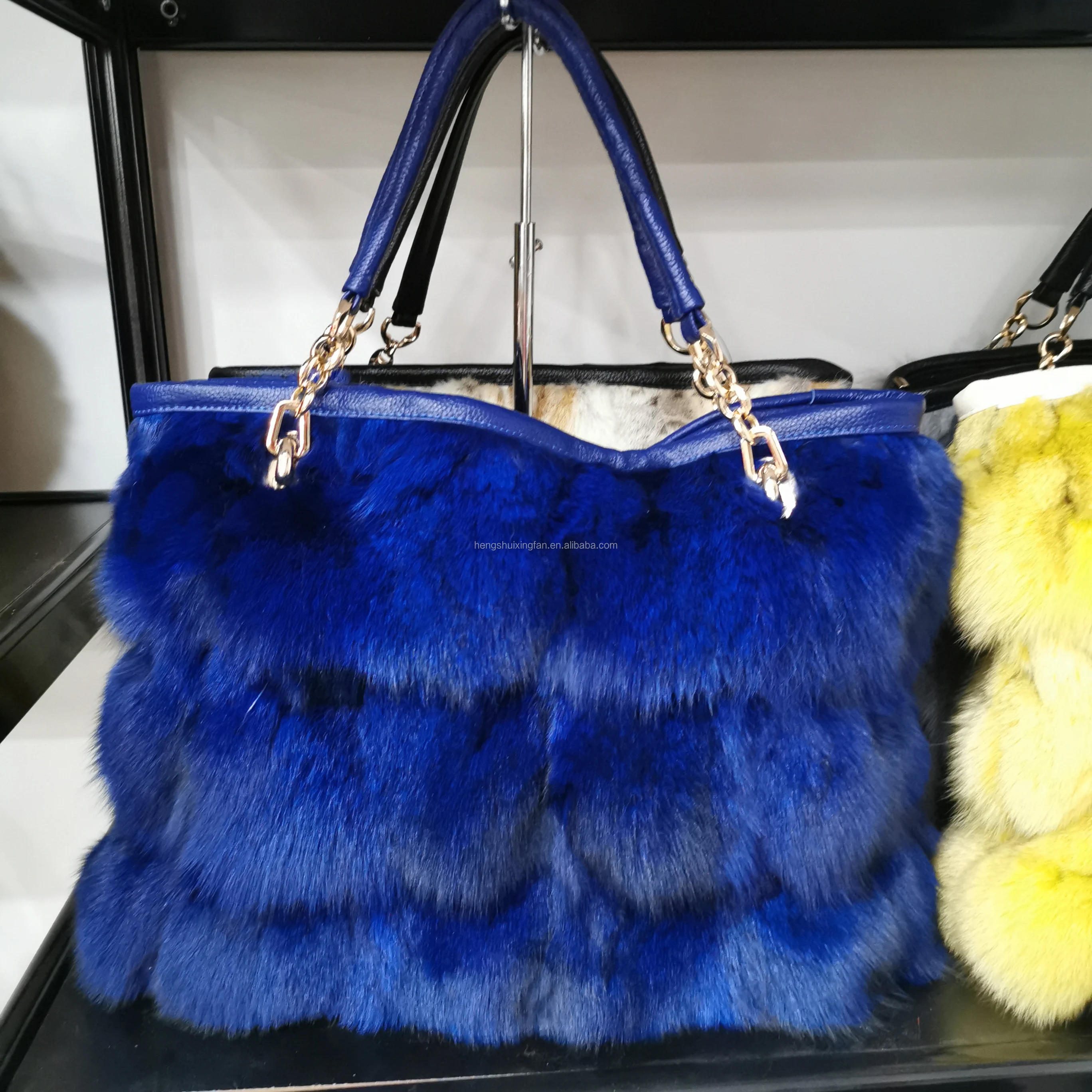 2019 New Luxury wholesale Ladies Fur Fox Fur Bags