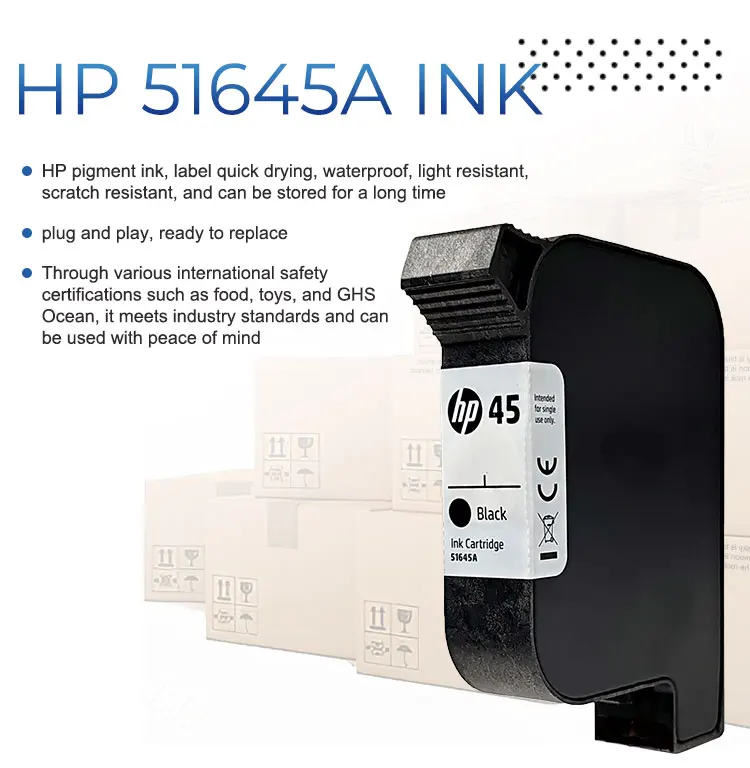 Оптовая ПРОДАЖА HP 51645a Высокое качество совместимый чип на водной основе картриджи для струйного принтера Tij