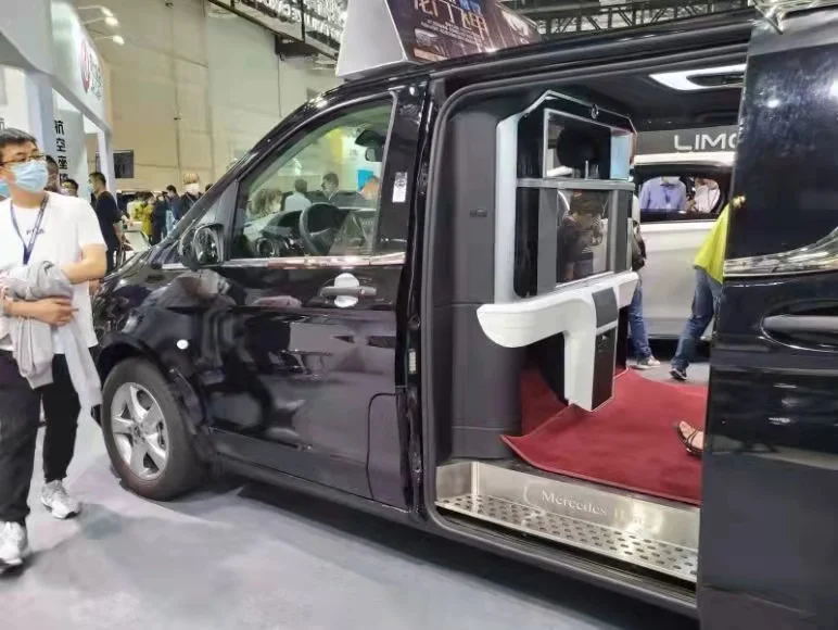 Commercial luxury car modified interior with lift TV partition car TV partition for Alphard