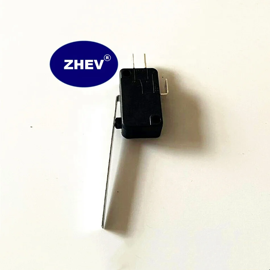 Black V-153-1C25 Micro Switch With 50mm Long Lever 3 Pin Normal Closed Open