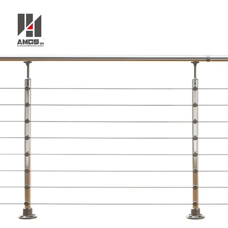 
Build Terrace Rail ing, 304 316 Standard S S Modern Design Stainless Steel Cable Balustrades Railing 
