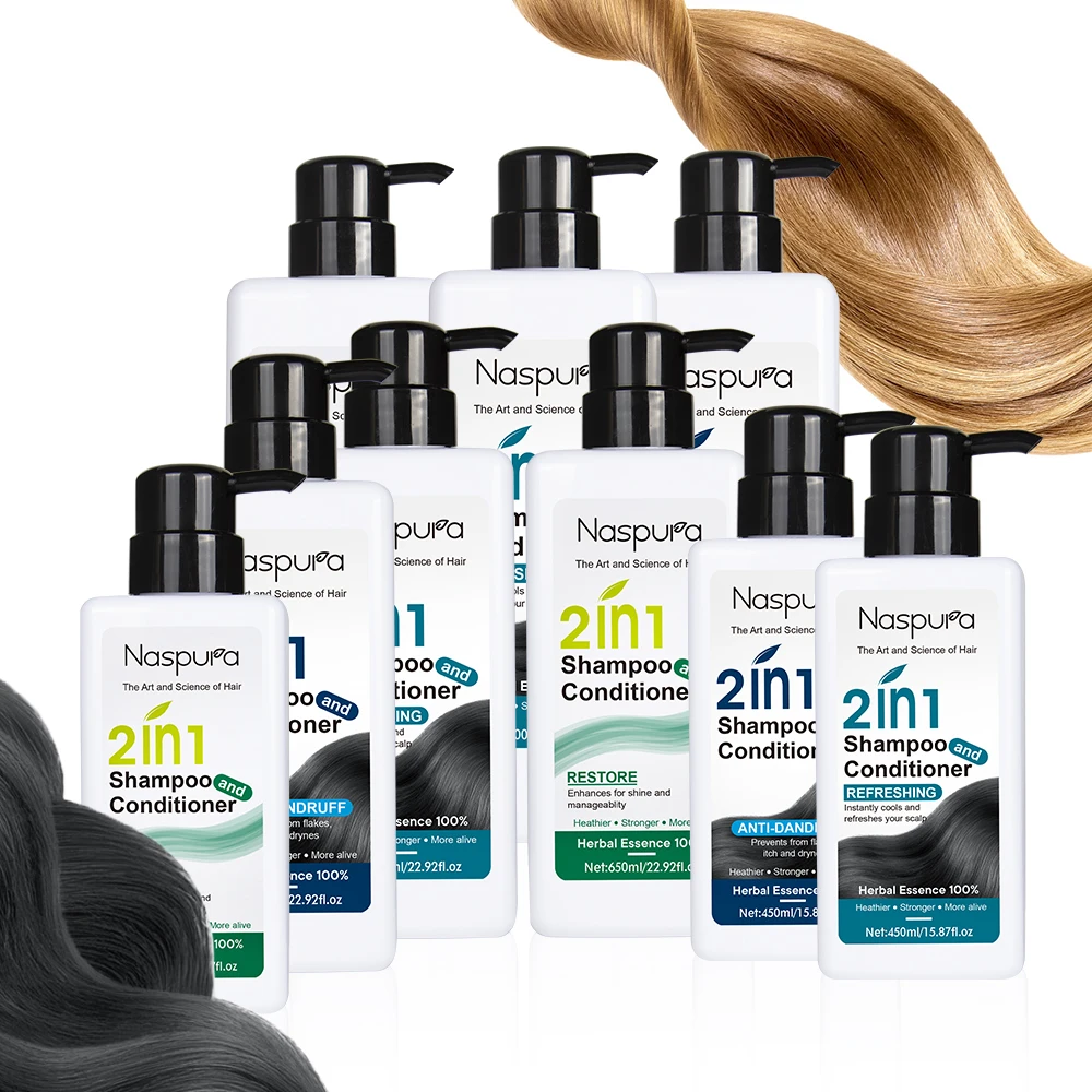 Anti dandruff natural deep cleans long hair herbal  shampoo keratin conditioner 2 in 1 shampoo and conditioner