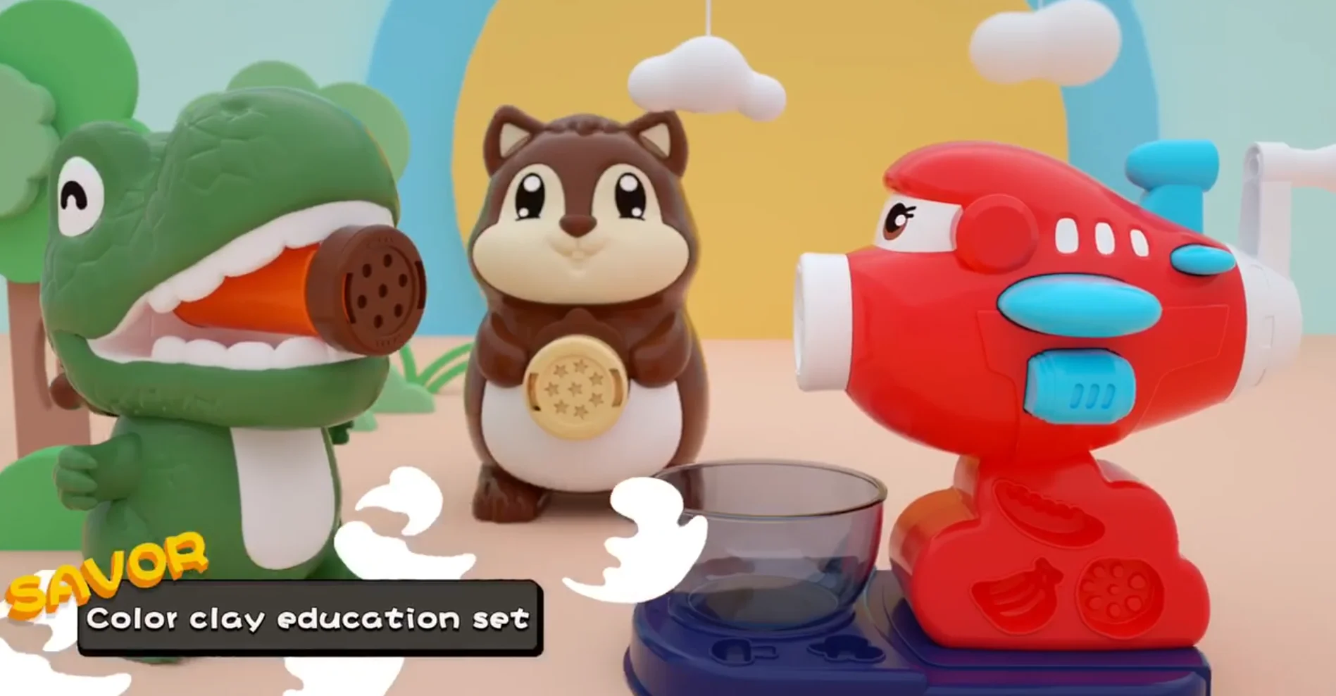 Новинка 2021 веселая цветная глина в форме самолета «сделай сам» Набор для игры тесто развивающая игрушка