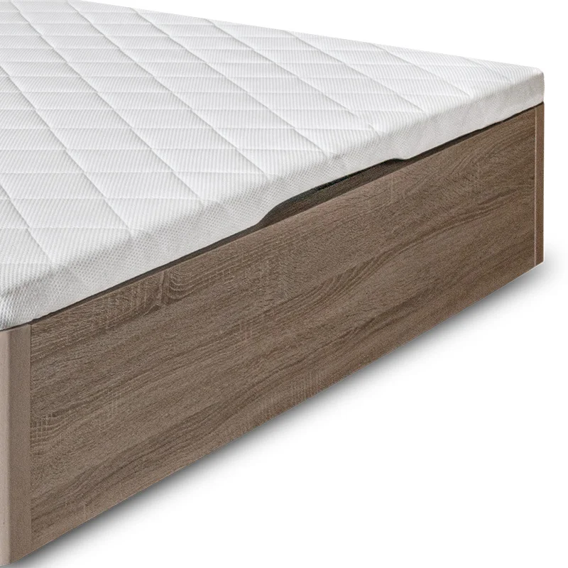 BUEN SUENO Modern CARLA Ottobed Hot Sale Upholstered Directly to Floor Non-Slip Legs Direct Melamina Includes Storage Features