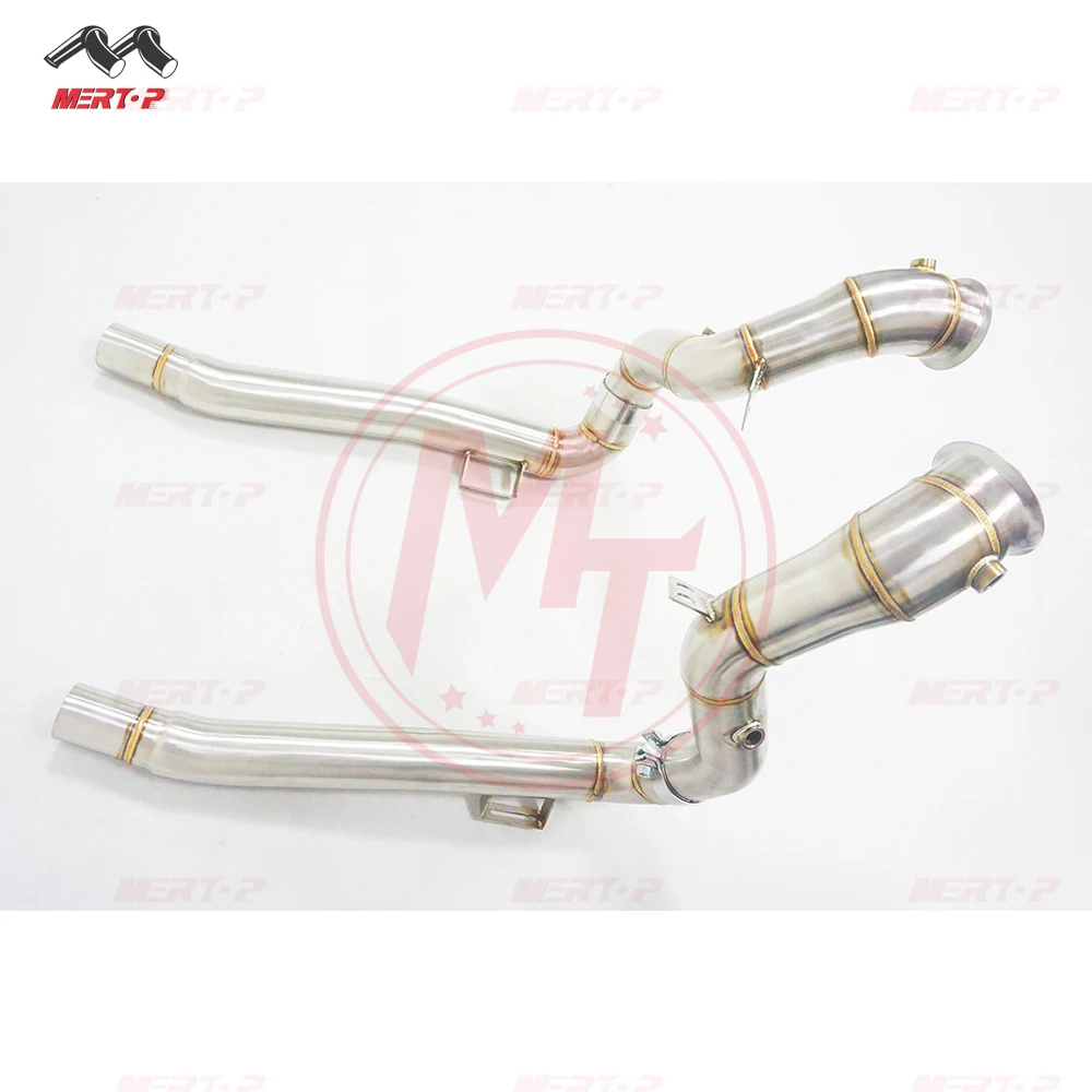 Mertop High Speed SS304 Benz downpipe for M178 GT 4.0T AMG GT/GTS/GTR C190 downpipe