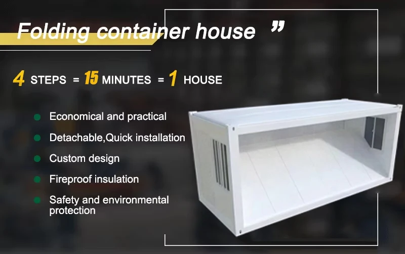 Высокое качество 20 футов быстрая установка Z складной контейнерный дом сборный крошечный мобильный временный общежитие