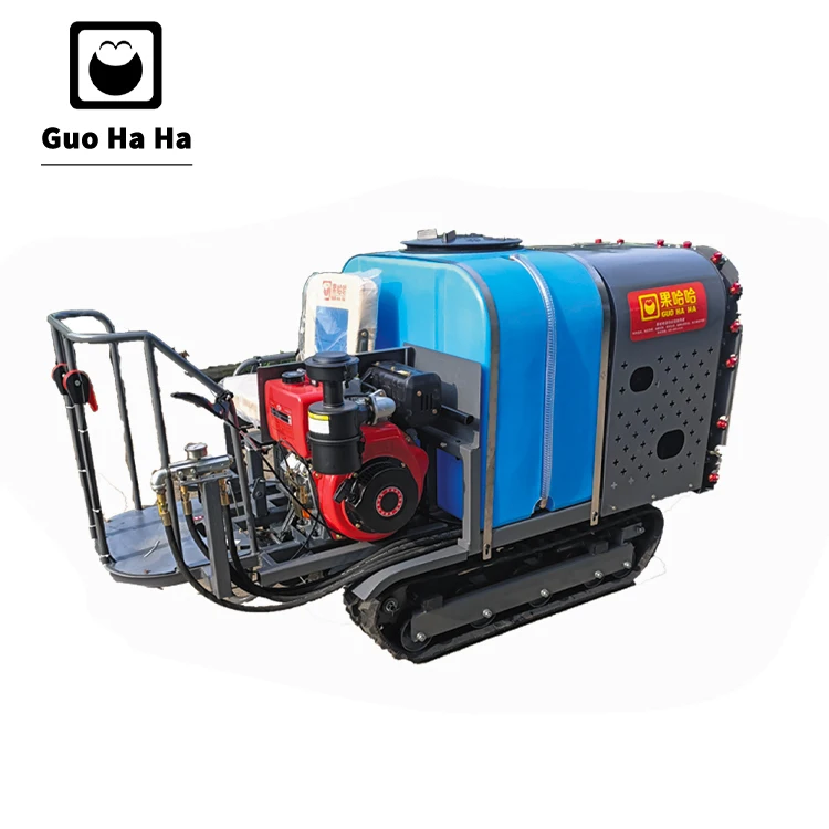 GUOHAHA 300 Liter Adaptable to A Variety of Roadways Crawler Air Blast Orchard Sprayer