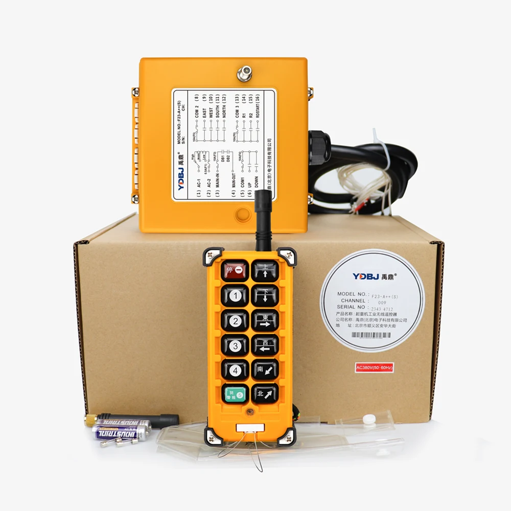 F23-A++ wireless bridge crane remote control, with start and stop keys and receiver