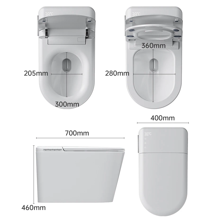 High-end Automatic Bathroom Sanitary Wares Floor Mounted Ceramic Intelligent Toilet Automatic Open Sensor Flush Smart Toilets