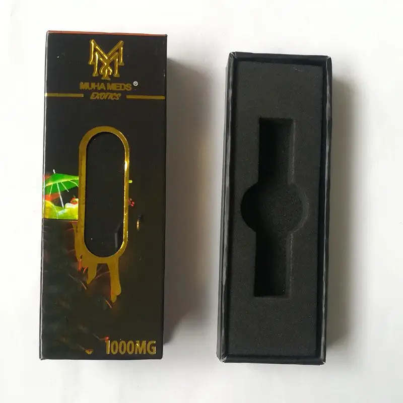 
MUHA MEDS Vape Cartridges Packaging 0.8ML Atomizers Tank Thick Oil Vapes Cartridge 510 Thread Empty Atomizer 