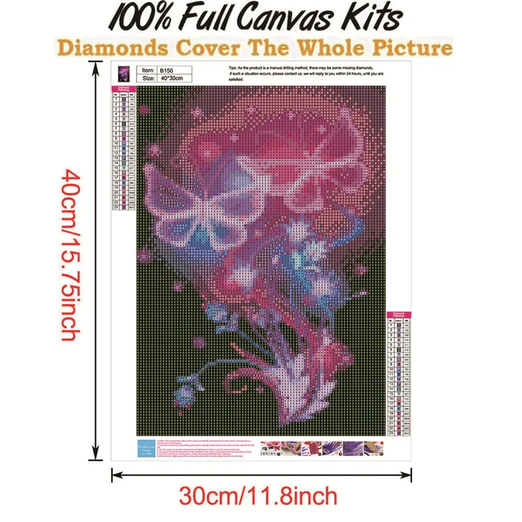 Wall Decoration Painting Handmade Kits 3D Colorful butterfly Diamond Embroidery Mosaic