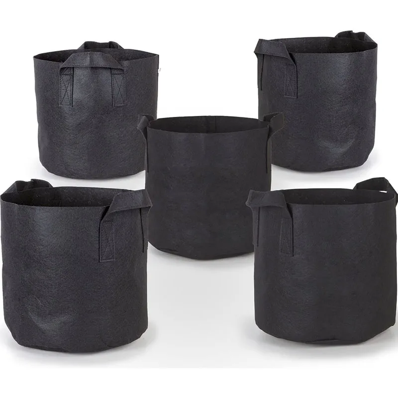 Heavy Duty Non woven Plant Fabric Pots 5 Gallon Felt Garden Grow Bag with Handles