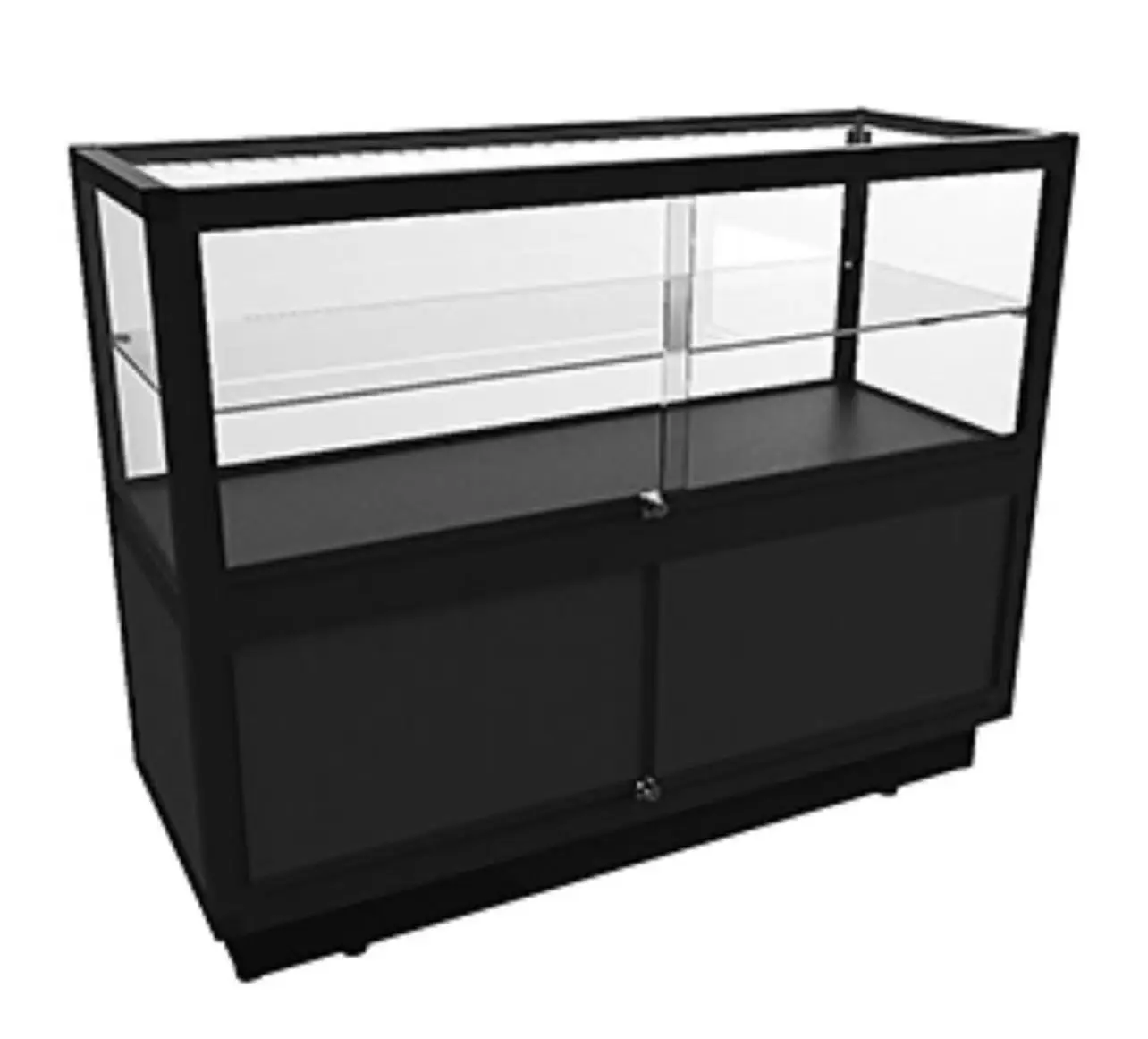 Luxury Custom Glass Jewelry Display With Led Lighting