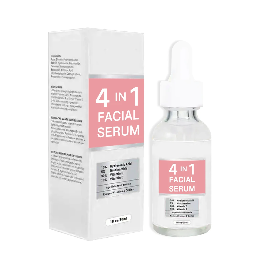 Korean Hyaluronic Acid Niacinamide Vitamin C E Skin Care Serum Facial 4 in 1 Anti Aging Serum whitening essence serum for face