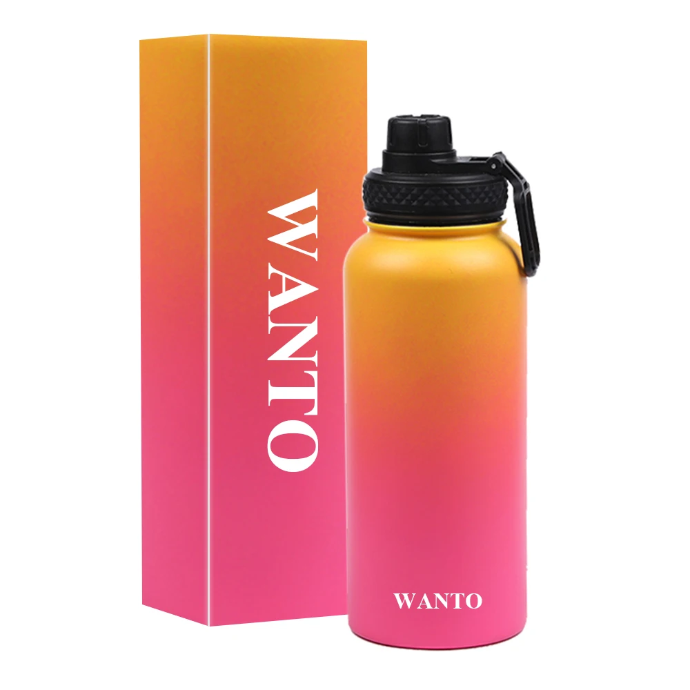 Wanto 304 32oz 40oz Wholesale Stainless Steel Sport Double Wall Vacuum Insulated Flask With Competitive Prices