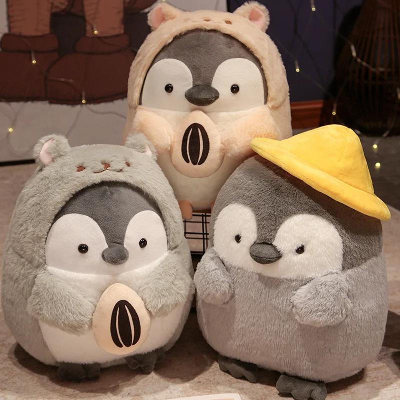 Cute Penguin With Melon Seeds Plush Doll Cartoon Plush Toys Kawaii Anime 8 Inch Plushies Claw Machine Peluches Doll For Girls
