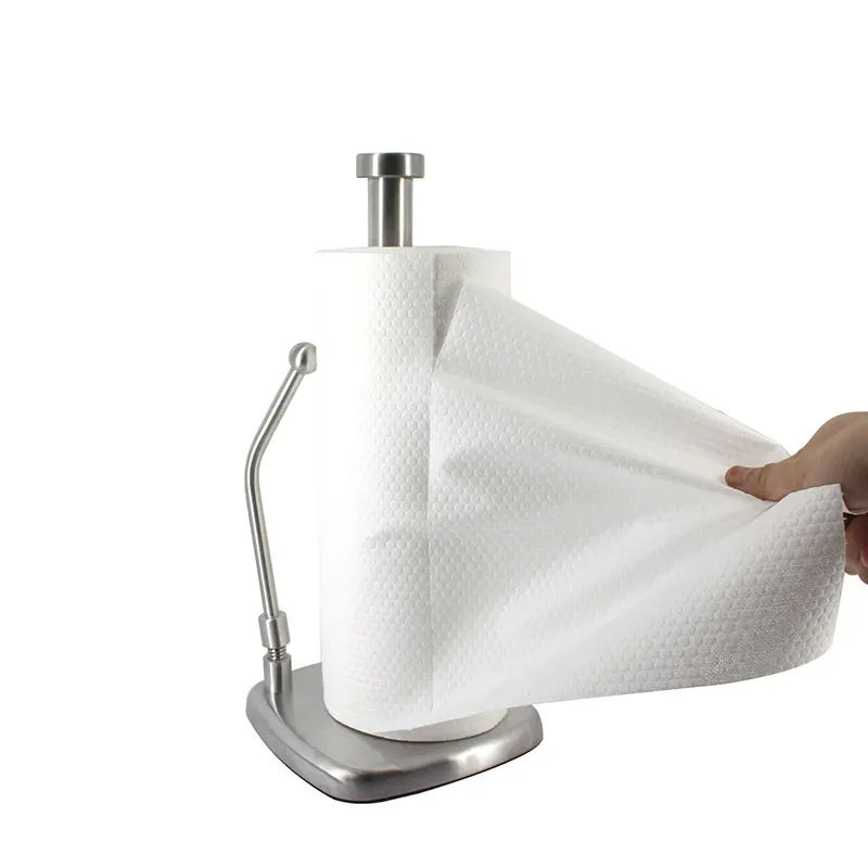 OEM Factory One-handed Easy Tear Paper Towel Dispenser Stand up Kitchen Roll Towel Holder Towel Paper Holder