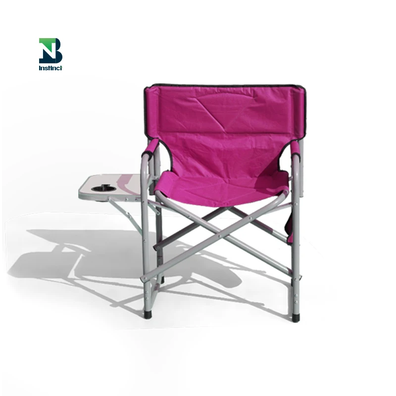 INSTINCT Aluminum Portable Director Beach Folding Chair With Side Tray for outdoor