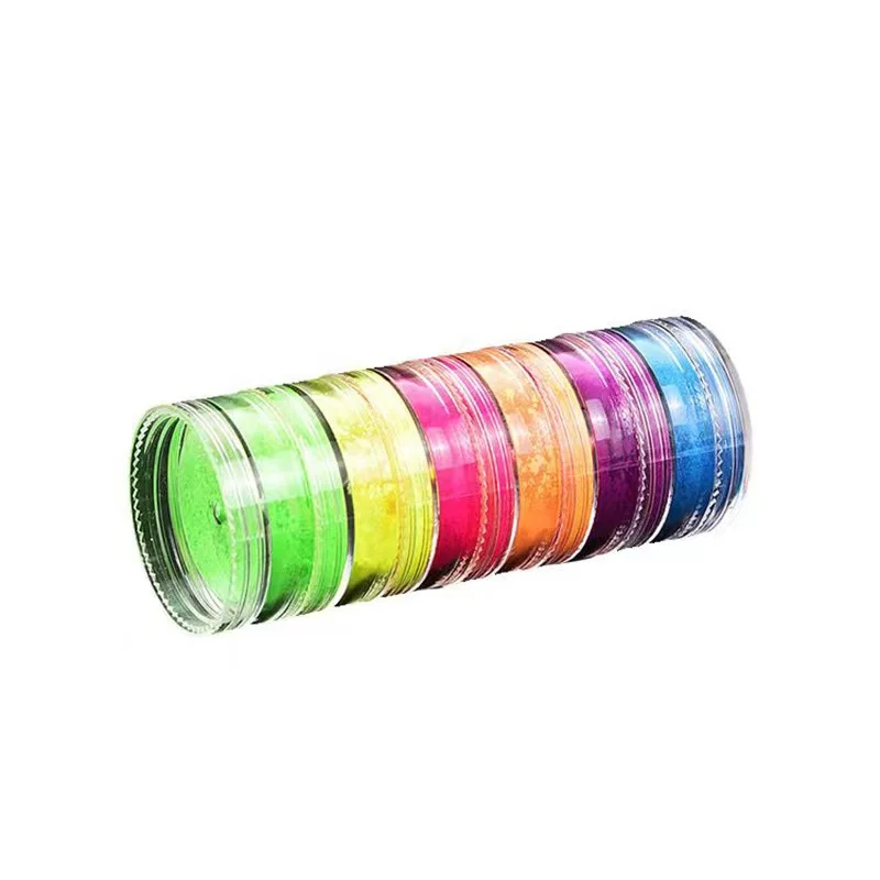 6 colors Neon Glow Sparkling Eye shadow Eye shadow loose eyeshadow Nail acrylic powder nail art