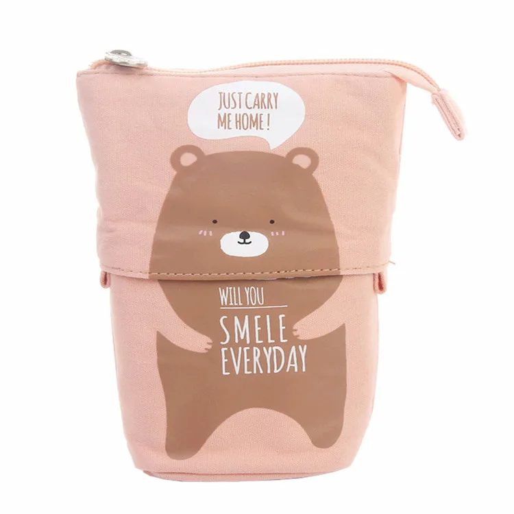 Держатель для карандашей с подставкой, телескопический пенал, милый мультяшный чехол для канцелярских принадлежностей, сумка, органайзер для ручек для студента, сотрудника