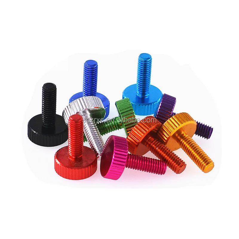 Colorful Knurled Head Thumb Screw Anodizing Aluminum Alloy M3M4M5M6 Thumb Screw For Computer Case
