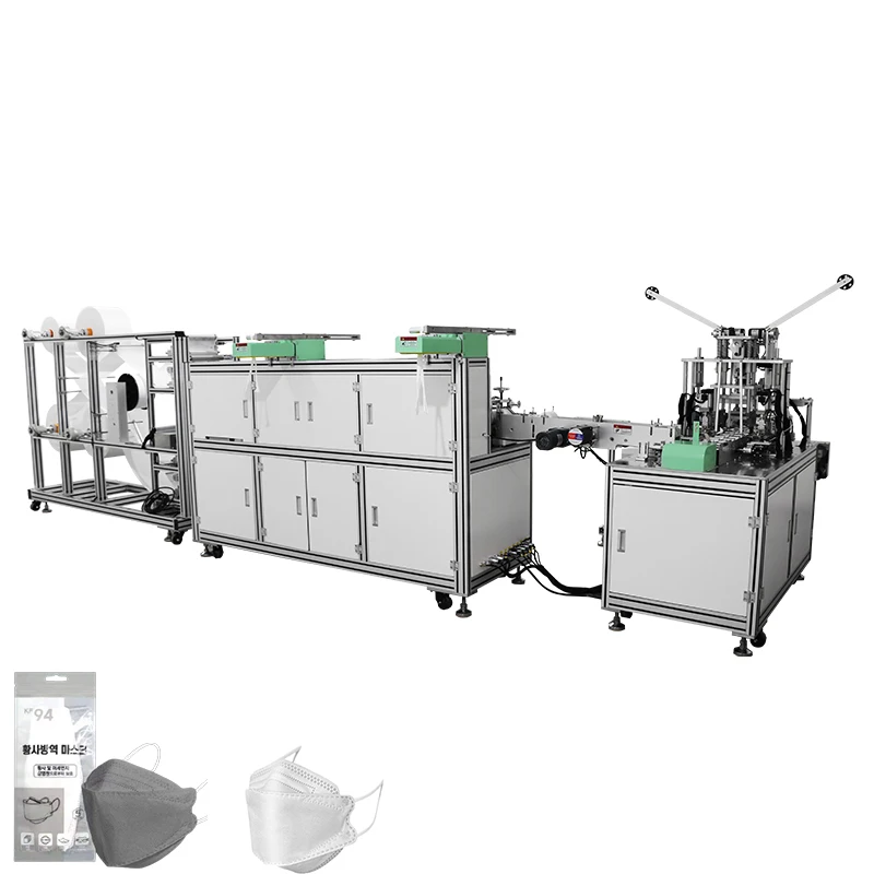 
KF94 3D Fish FFP2 Medical Face Mask Full Automatic Making Machine Production Line Manufacturing Equipment 