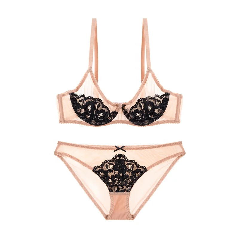 Fancy Breathable womens underwear push up bra Set Ultra-Thin Transparent Fashion sexy bras