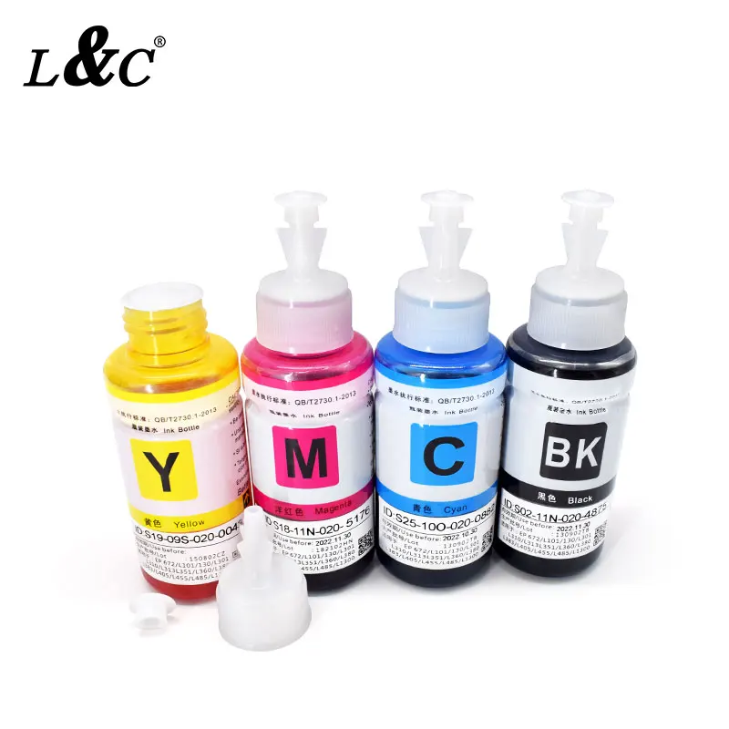 L&C 664 new bottles ink premium refill ink dye ink For Epson L100/L101/L110/L120/L130/L200L201/L210 l830  L 3060