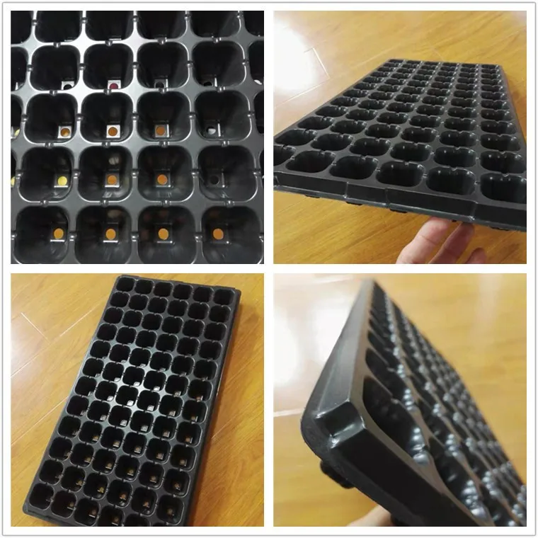 High Quality 72,108,128,200 Cells PVC/PS Plastic Seedling Tray Extra Strength Seed Trays for Vegetable Seedlings